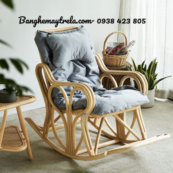 Ghế bập bênh mây tre cho người già